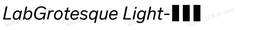 LabGrotesque Light字体转换